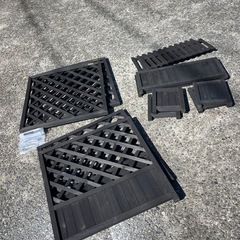 リビングアウト(Living Out) プランターラティス 木製 ダークブラウン