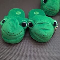 カエルさんのスリッパ🐸 フリーサイズの画像