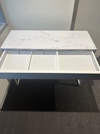 幅100]デスク 大理石家具 大理石柄 マーブル ドレッサーデスク