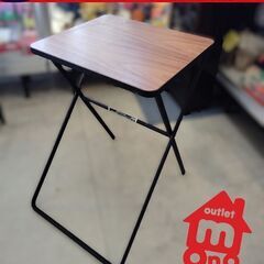 折りたたみテーブル 幅50cm×高さ70.5cm×奥行60cm タワーブラック 折り畳み テーブル 札幌市 中央区 南12条店の画像
