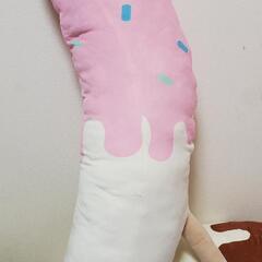 ピンク　チョコバナナ　約90センチ　クッションの画像