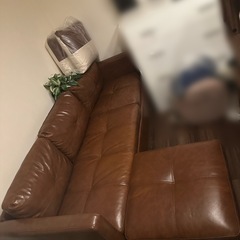 受け渡し予定者様決定　3人掛けソファー　スツール、クッション付き　