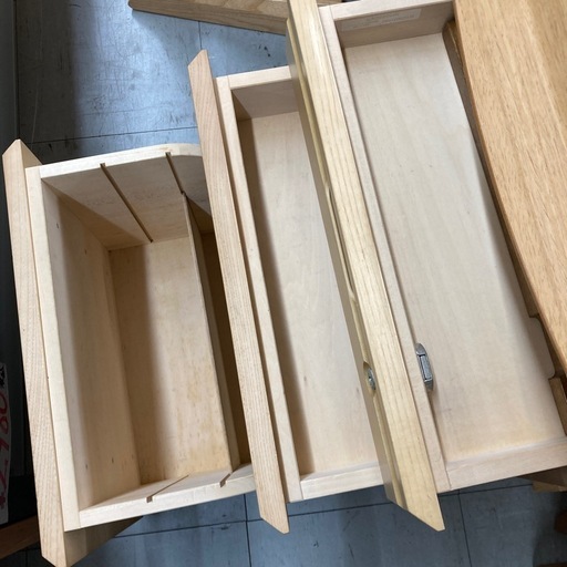 カリモク 学習デスク3点セット ※カギ欠品