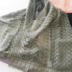 レース編み　透かし編み　ショール　ストール　まとめ　9枚　の画像