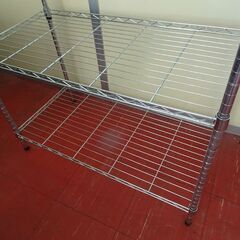 アルミラック ワードローブ■棚 衣類 収納 ハンガーラック 現状品の画像