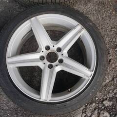 メルセデスベンツ 225/45R18 スタンドレスタイヤホイール4本セットW205,W206キャップ付きの画像