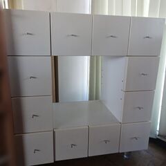 ホワイトキャビネット■引き出し収納 キャビネット 白 家具 