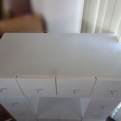 ホワイトキャビネット■引き出し収納 キャビネット 白 家具 の画像