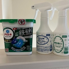 お掃除セットと洗剤