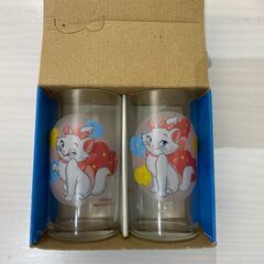 【最終値引き価格】ディズニー　マリー　ガラスグラス2個セットの画像