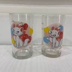 ディズニー　マリー　ガラスグラス2個セット