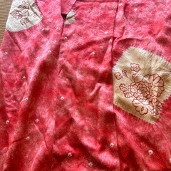 正絹花柄ピンク着物の画像