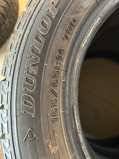 ダンロップ スタッドレス WINTERMAXX WM02 バリ山 165/65R14 21年製4本