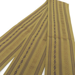 角帯 伝統工芸 本場筑前博多織 タグ付き 絹100％ カラシ色 ...