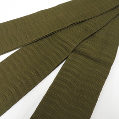 角帯 伝統工芸 本場筑前博多織 タグ付き 絹100％ カーキ色 ...