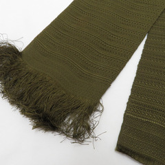 角帯 伝統工芸 本場筑前博多織 タグ付き 絹100％ カーキ色 地模様 紳士 男性用 正絹 メンズ 男帯 着物 浴衣 和装 長さ422cm 【キモノオフ野々市若松店】の画像