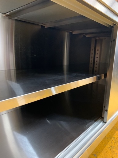 a(7036) マルゼン 作業台 ステンレス キャビネット作業台 両開き W1500D600H800 厨房機器 飲食店 引き戸付き作業