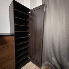 可動式収納棚(全身鏡付)の画像