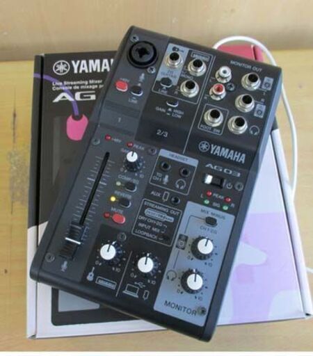 YAMAHA ライブストリーミングミキサー 3チャンネル ブラック AG03MK2 B
