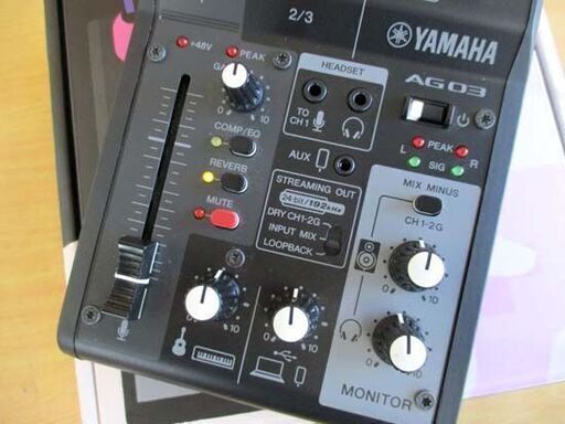 YAMAHA ライブストリーミングミキサー 3チャンネル ブラック AG03MK2 B ヤマハ ブラック 札幌 北20条店