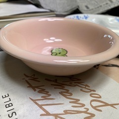 ワンプレート皿1、ピンクのサラダボールの画像