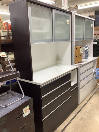 ニトリ キッチンボード レジューム ブラウン W120cm 管C250225CK (ベストバイ 静岡県袋井市)