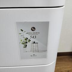 2台ホワイト プラスチック チェスト 3段の画像