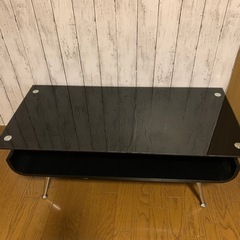 ガラステーブル　ブラックの画像