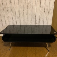 ガラステーブル　ブラック