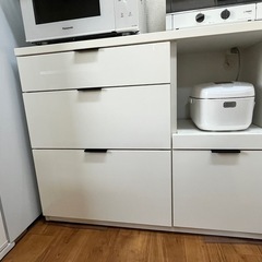 食器棚 カウンター (エトナ105CT WH) 
