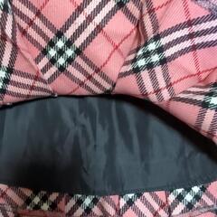120cm？ピンク系チェック プリーツスカートの画像