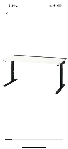 受け渡し予定者決まりました　使用期間2ヶ月　IKEA ミッツォーン　大型デスク　高さ調節可能/ケーブルホルダー・電源タップ付 幅160