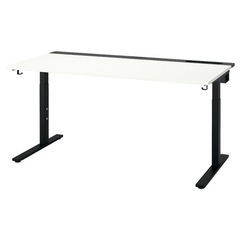 受け渡し予定者決まりました　使用期間2ヶ月　IKEA ミッツォーン　大型デスク　高さ調節可能/ケーブルホルダー・電源タップ付 幅160cm/奥行き80cmの画像