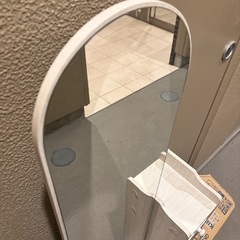 全身ミラードレッサー キャスター付き ホワイトの画像