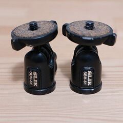 [ワンオーナー品]三脚 SLIKスリック COMPACT II コンパクトII と自由雲台SBH-61を2セットの画像