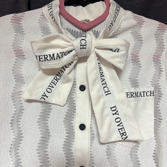 定価 3990円 /OVERMATCH リボン付きストライプシャツ 長袖の画像