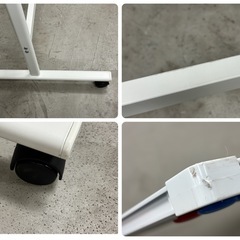 ホワイトボード 両面 コロ付きの画像