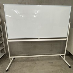 ホワイトボード 両面 コロ付き