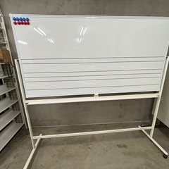 ホワイトボード 両面 コロ付きの画像