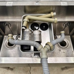 業務用に耐えうる1.2mm厚♪ステンレス2槽シンク 幅900×奥行き450×高さ800（950）mm 二槽シンク ニ口シンク ステンレスシンク 飲食店 業務用 事業用の画像