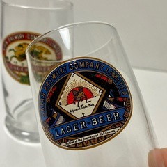 美品　昭和レトロ　記念品　キリングラス　復刻ラベルグラスの画像