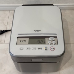 三菱 IHジャー 炊飯器 NJ-XS10J-S「蒸気レスIH」  (ダイヤモンドシルバー 5.5合炊き 生活家電の画像