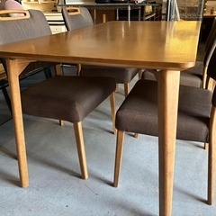 NITORI モダンダイニング5点セット、幅150cm Used/キレイの画像