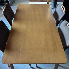 NITORI モダンダイニング5点セット、幅150cm Used/キレイの画像
