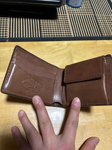 mama kin'【ハンドメイド】コードバン二つ折り財布 【公式通販】