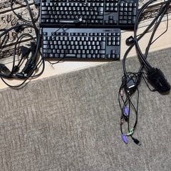 ジャンク　PC モニタ　キーボード　ケーブルの画像