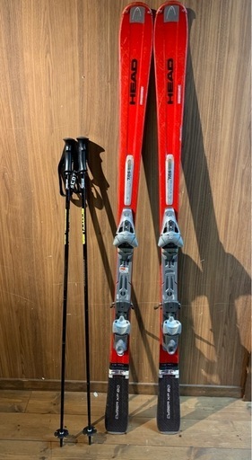 HEAD スキー板・ビンディング・ストック・バッグ4点セット 165cm