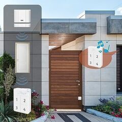 自動ドア磁気センサー、窓ドアチャイム、ワイヤレスチャイム 開閉センサー ドアと窓のセキュリティ用品 音と光で呼び出しチャイムセット 音量調整可能　まとめ買い歓迎　卸ます　アマゾン引き上げ商品　倒産品　ネット商材　転売　卸し　問屋　転売OK　アマゾン　商品　景品　コンペの画像