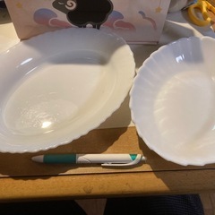 白　楕円皿(ヤマザキパン)2枚せっと