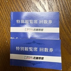 サテライト 花園寄居 特別観覧席 回数券の画像